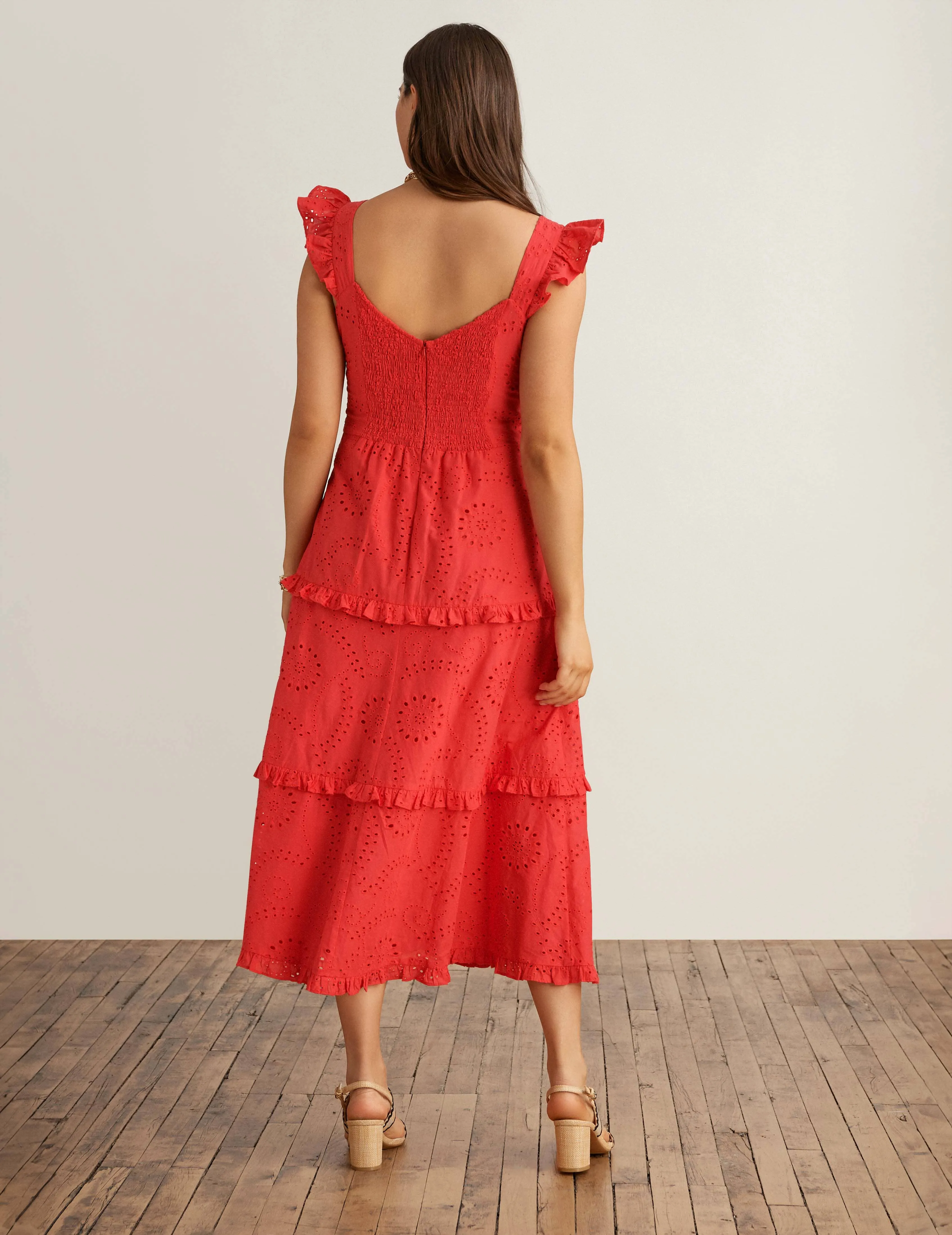 Ruffled Tier Midi Dress