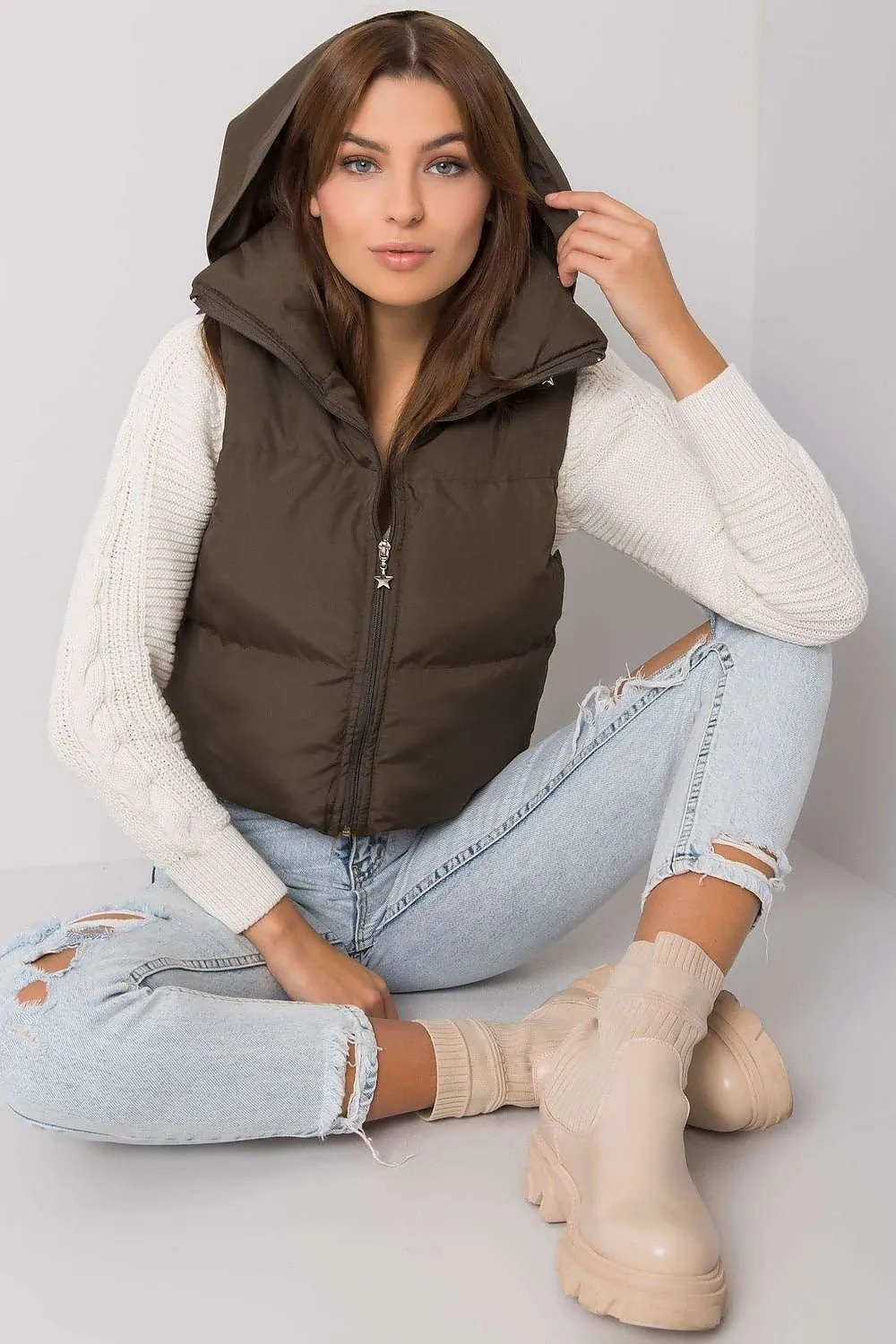 Short Hooded Vest