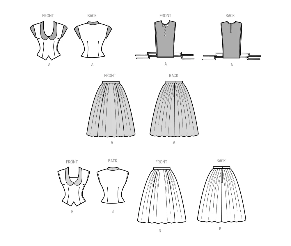 Simplicity pattern 9676 Misses' Vintage Two-Piece Dresses