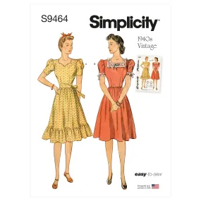 Simplicity Sewing Pattern 9464 Misses Dress