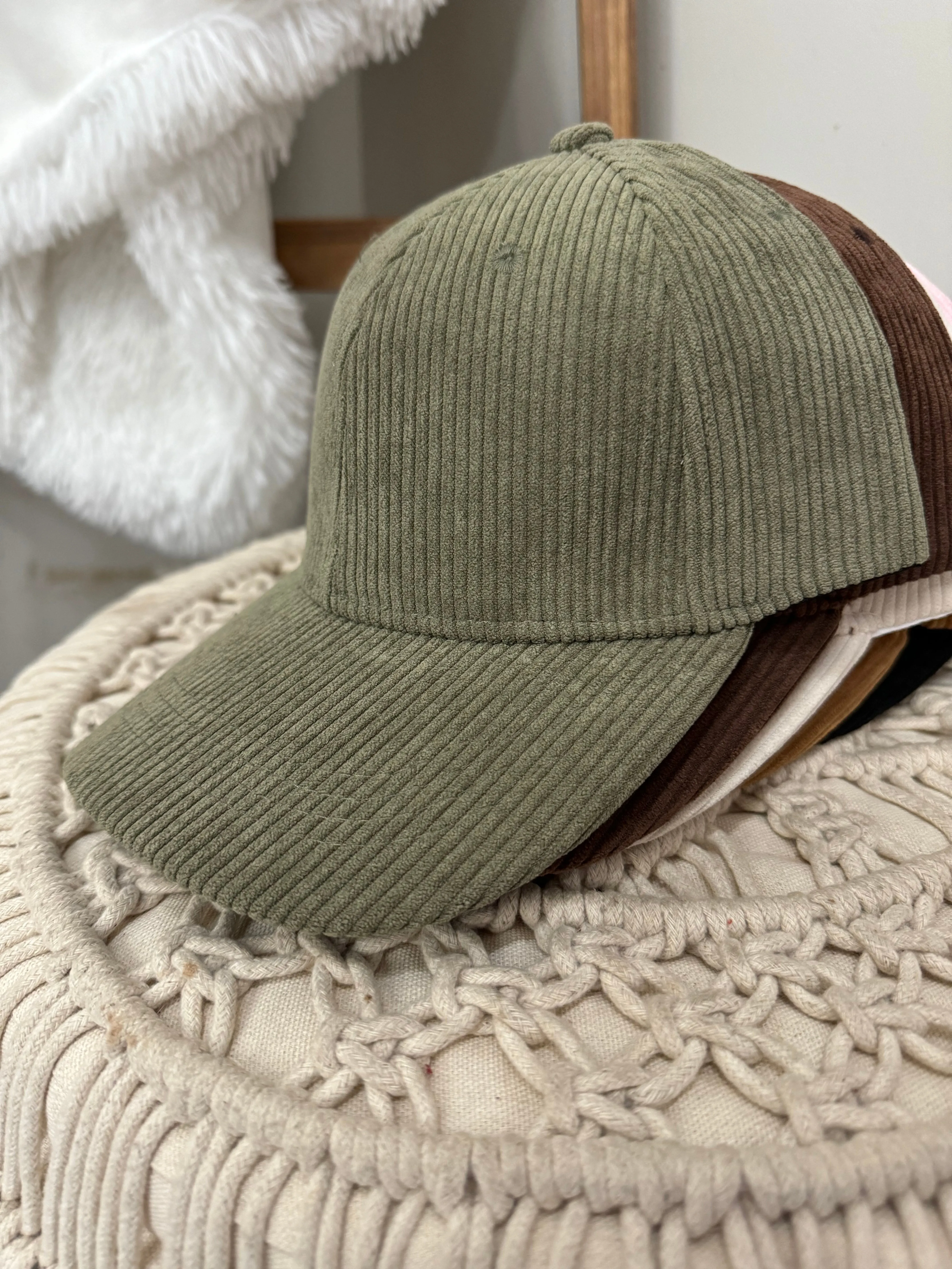 Solid Corduroy Baseball Cap