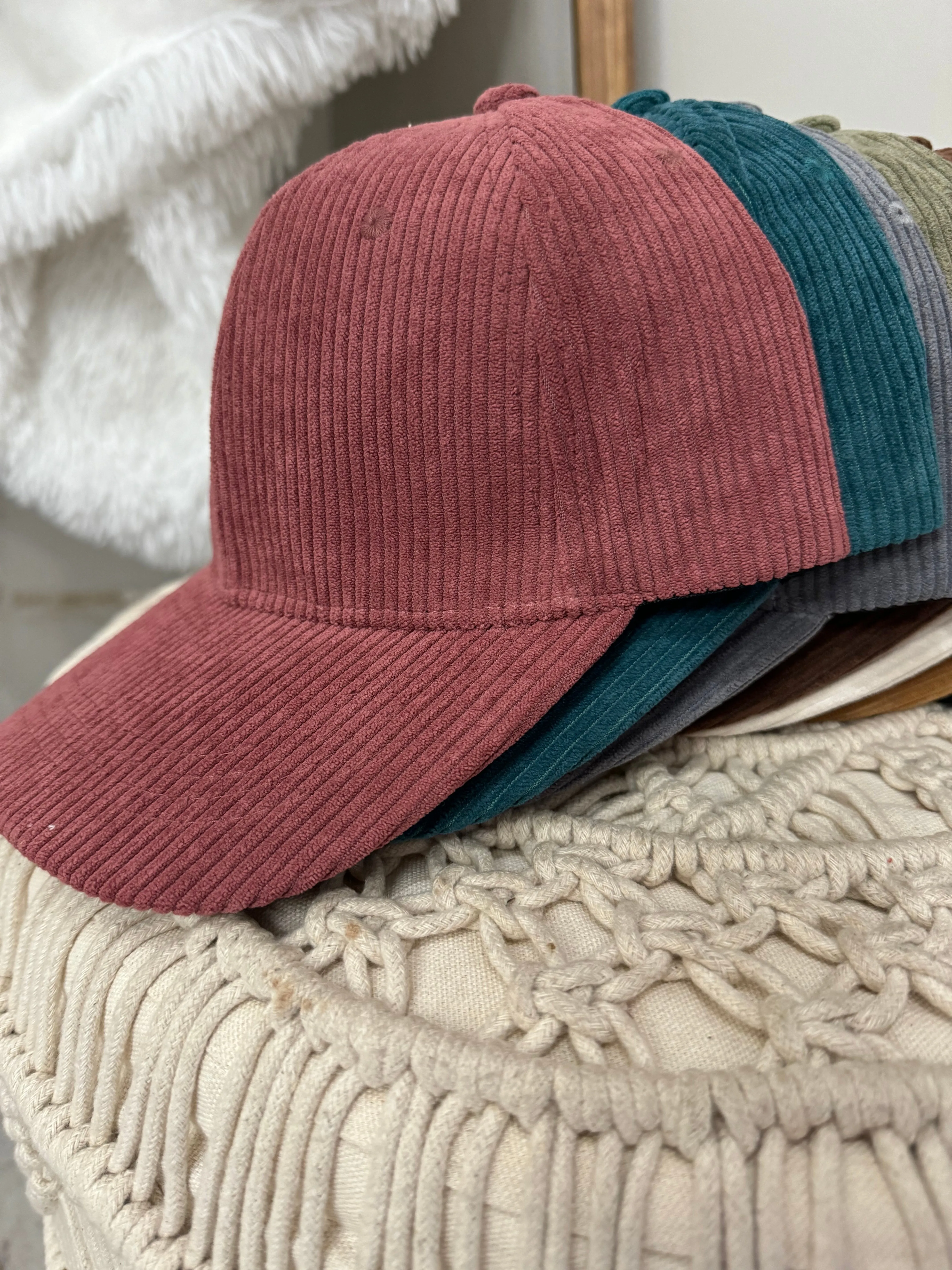 Solid Corduroy Baseball Cap