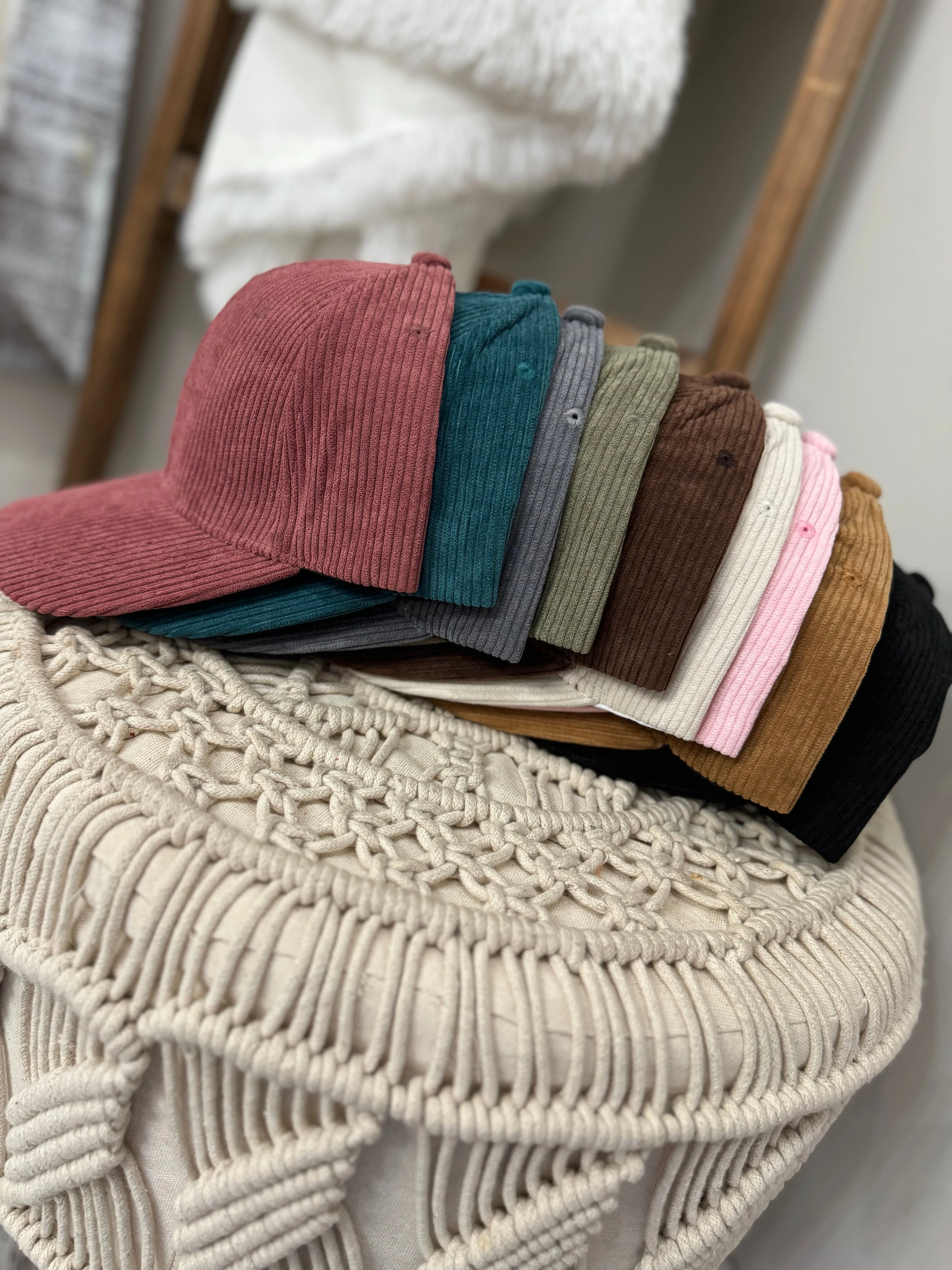 Solid Corduroy Baseball Cap