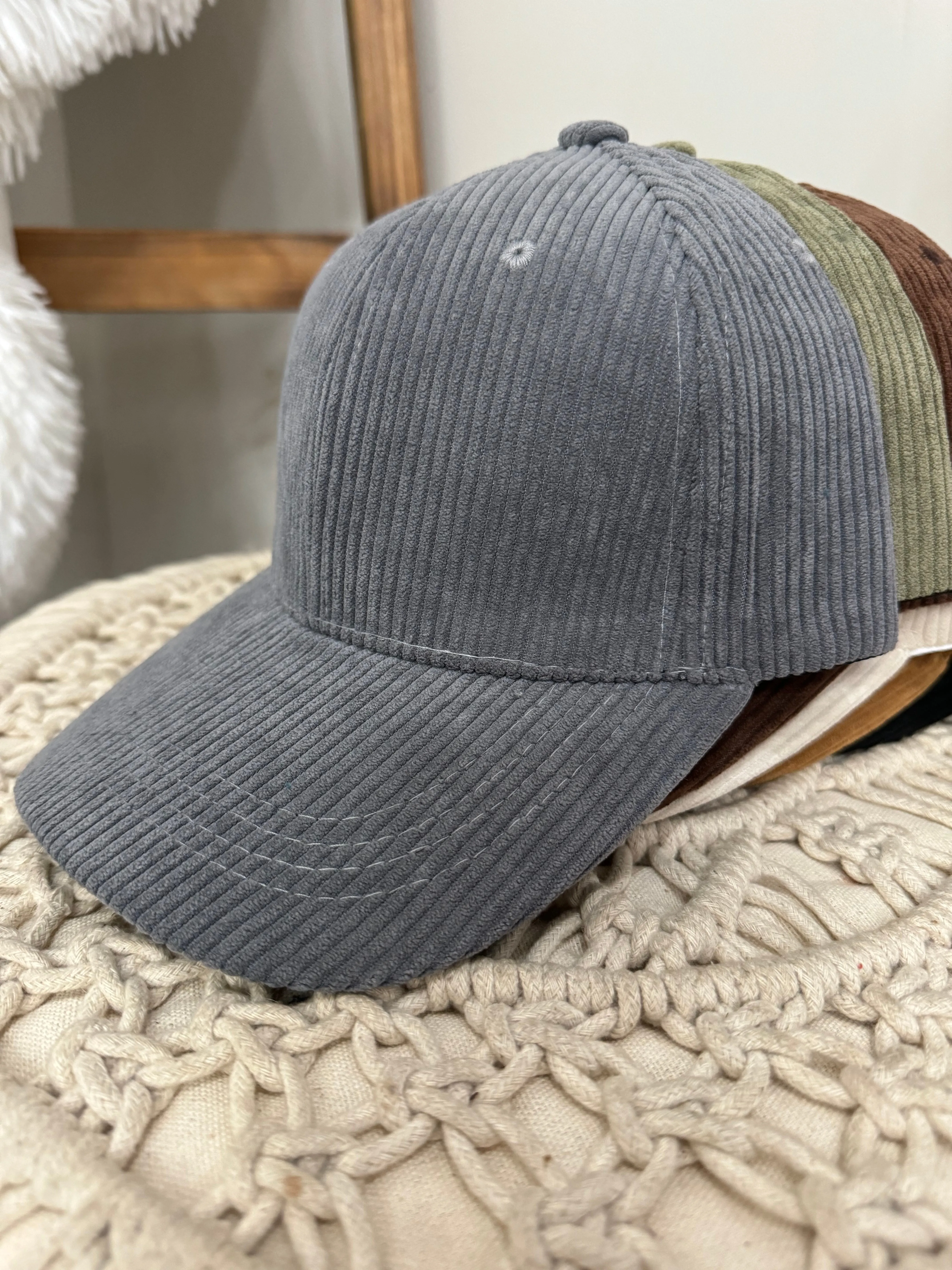 Solid Corduroy Baseball Cap