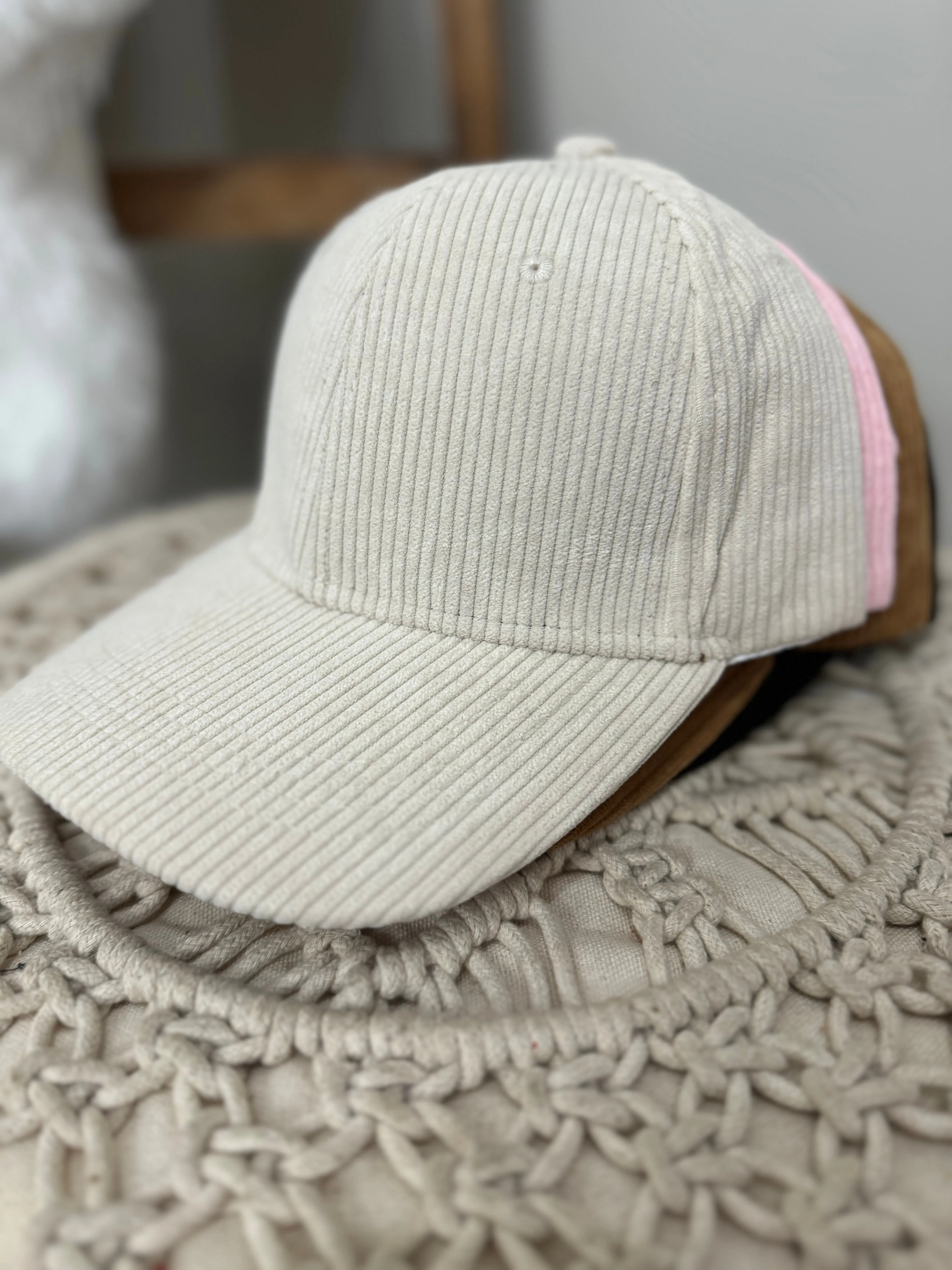 Solid Corduroy Baseball Cap