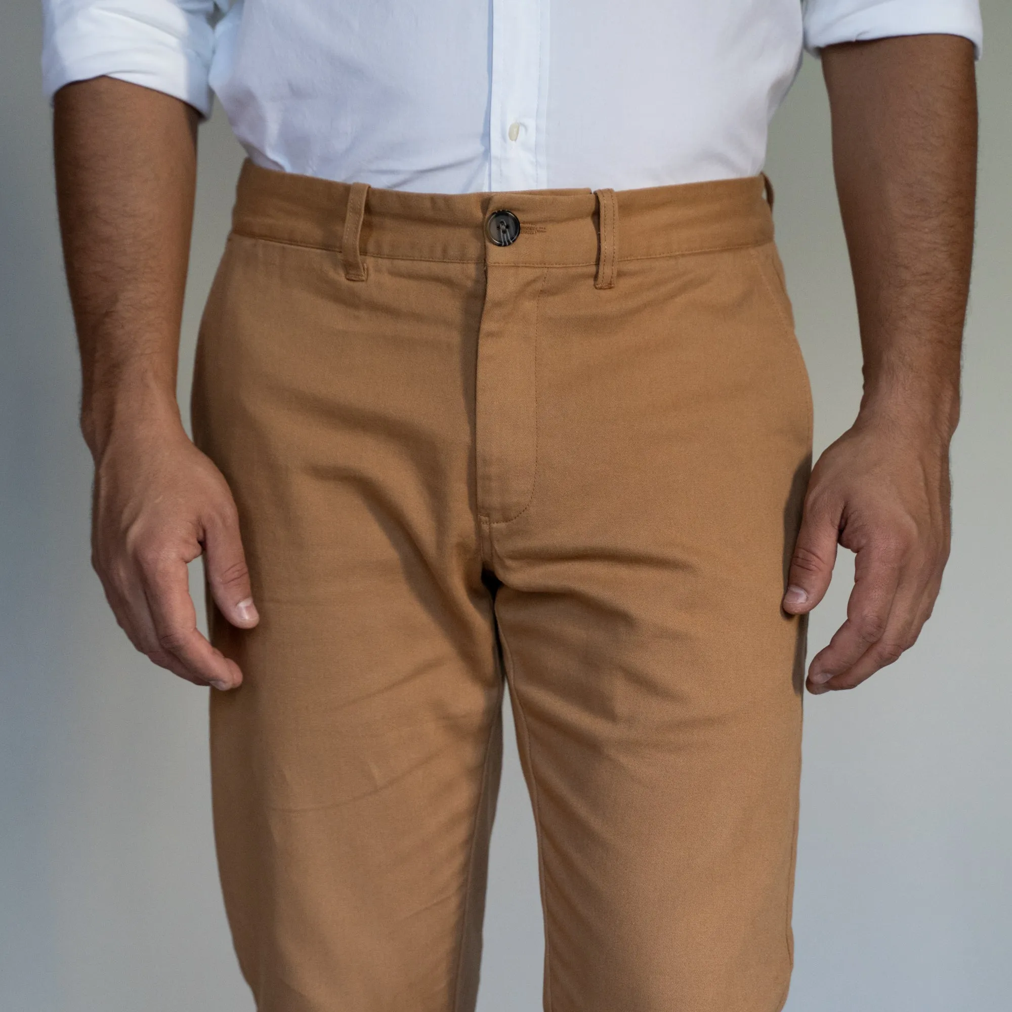 Stretch Chinos Standard Fit - Tobacco