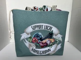 Support Local Watercolour Vegetables Farmers Market themed Bag