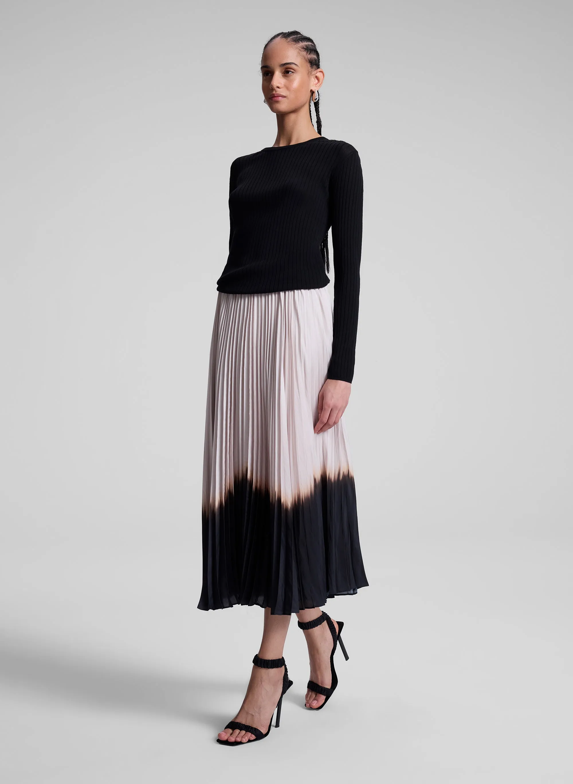 Tatum Pleated Midi Skirt