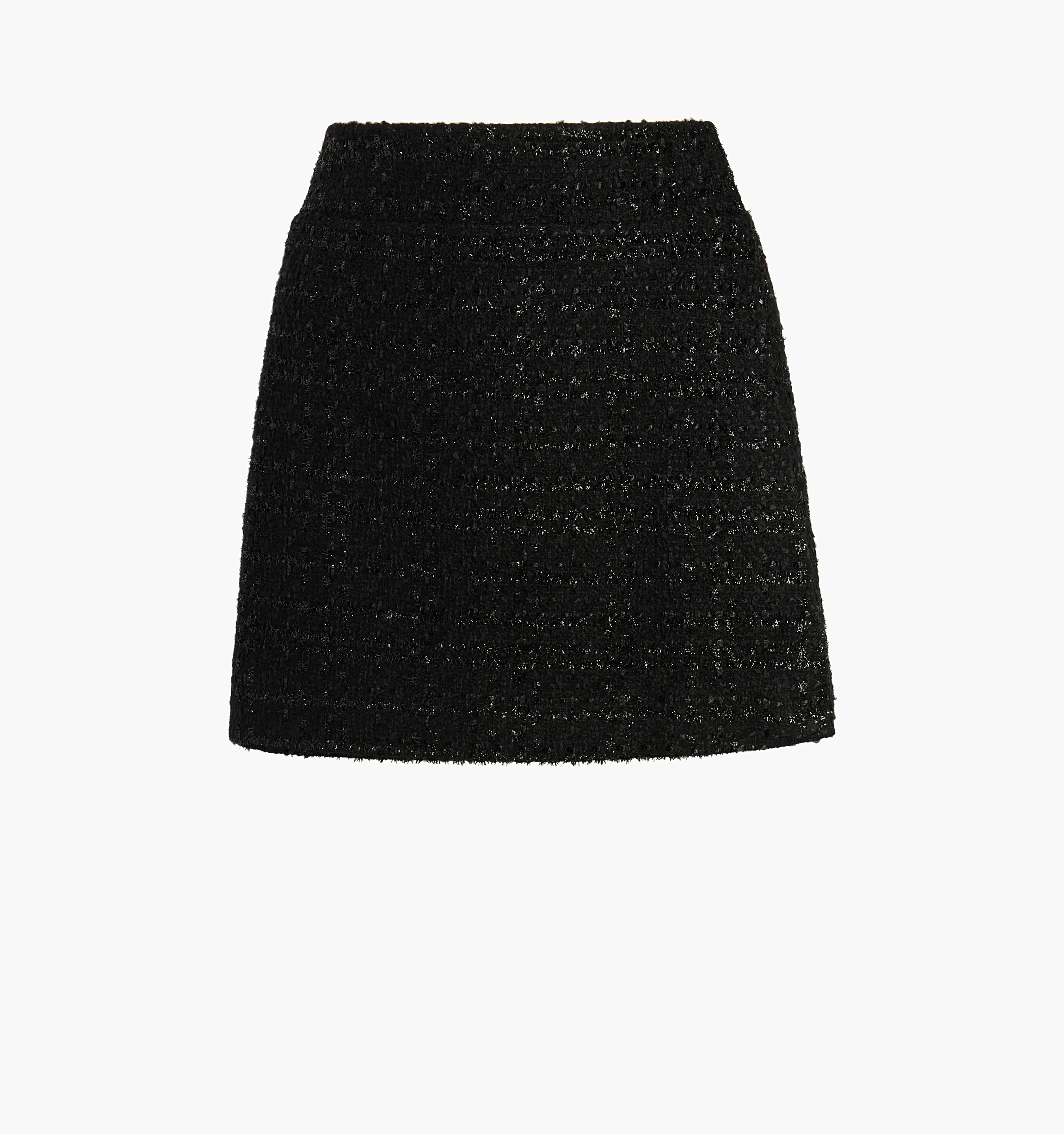 The Tatiana Skirt - Black Tweed