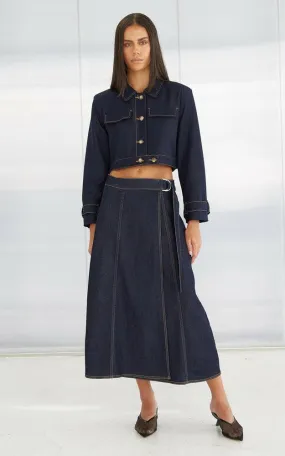 Tiffe Wrap Denim Skirt