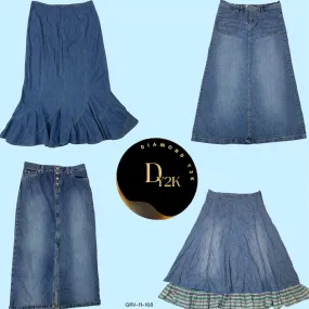 Timeless Trend: Y2K Denim Longline Skirt (GRV-11-167)