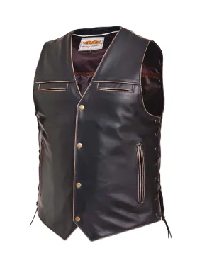 Vintage Brown Traditional Vest Men's