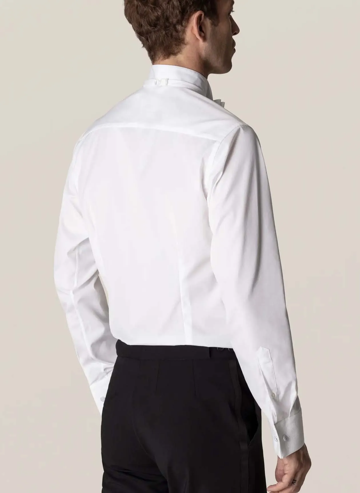 WHITE PIQUE WHITE TIE SHIRT