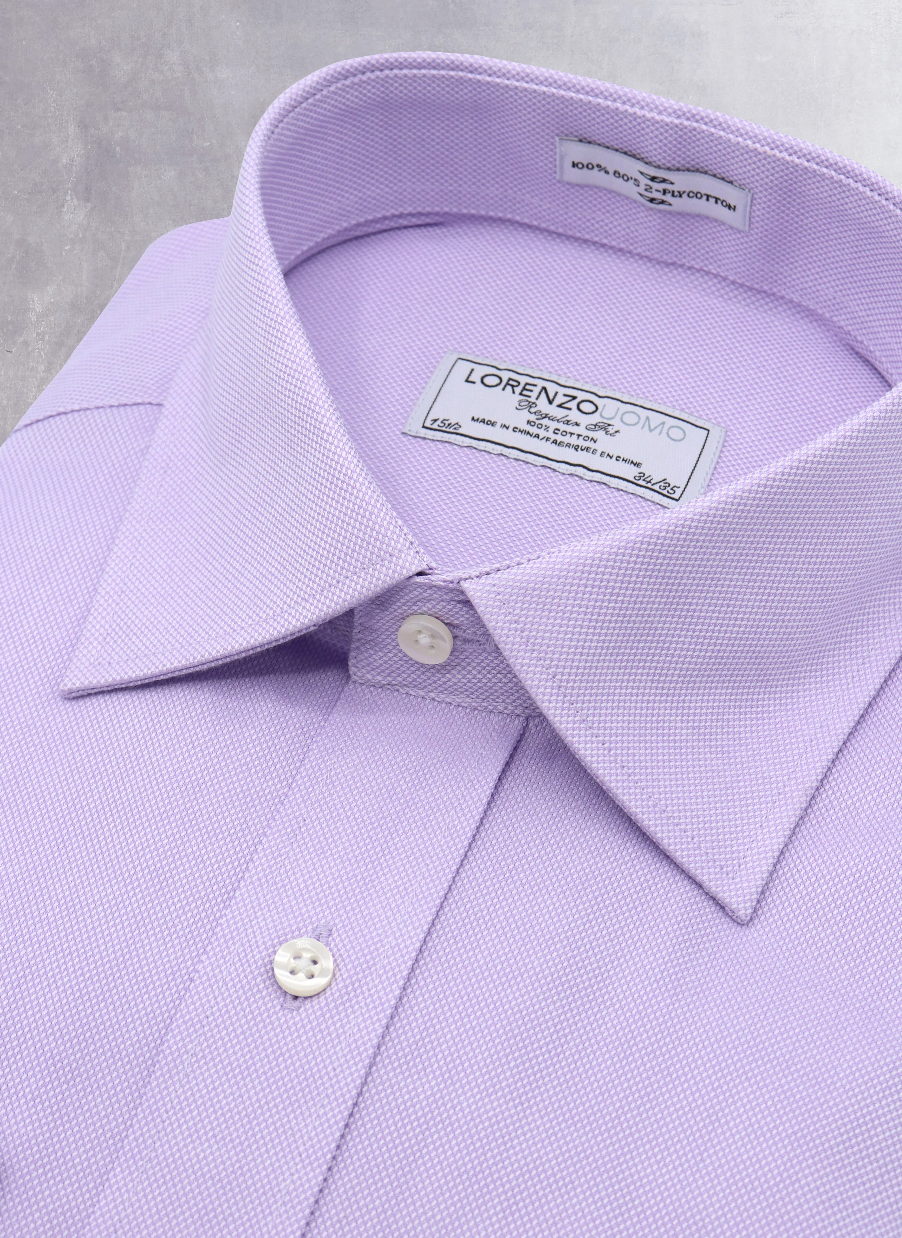 William Fullest Fit Shirt in Solid Purple Oxford