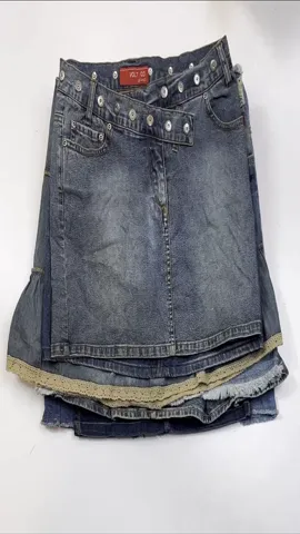 Y2K Denim Mix Skirt (RE-200)