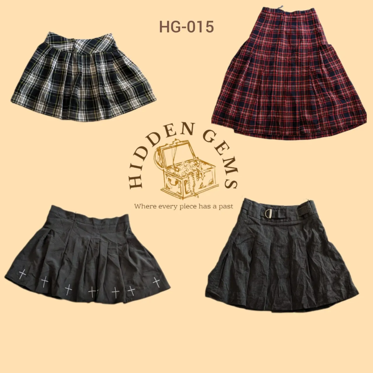 Y2k mix pleated skirts(HG-015)