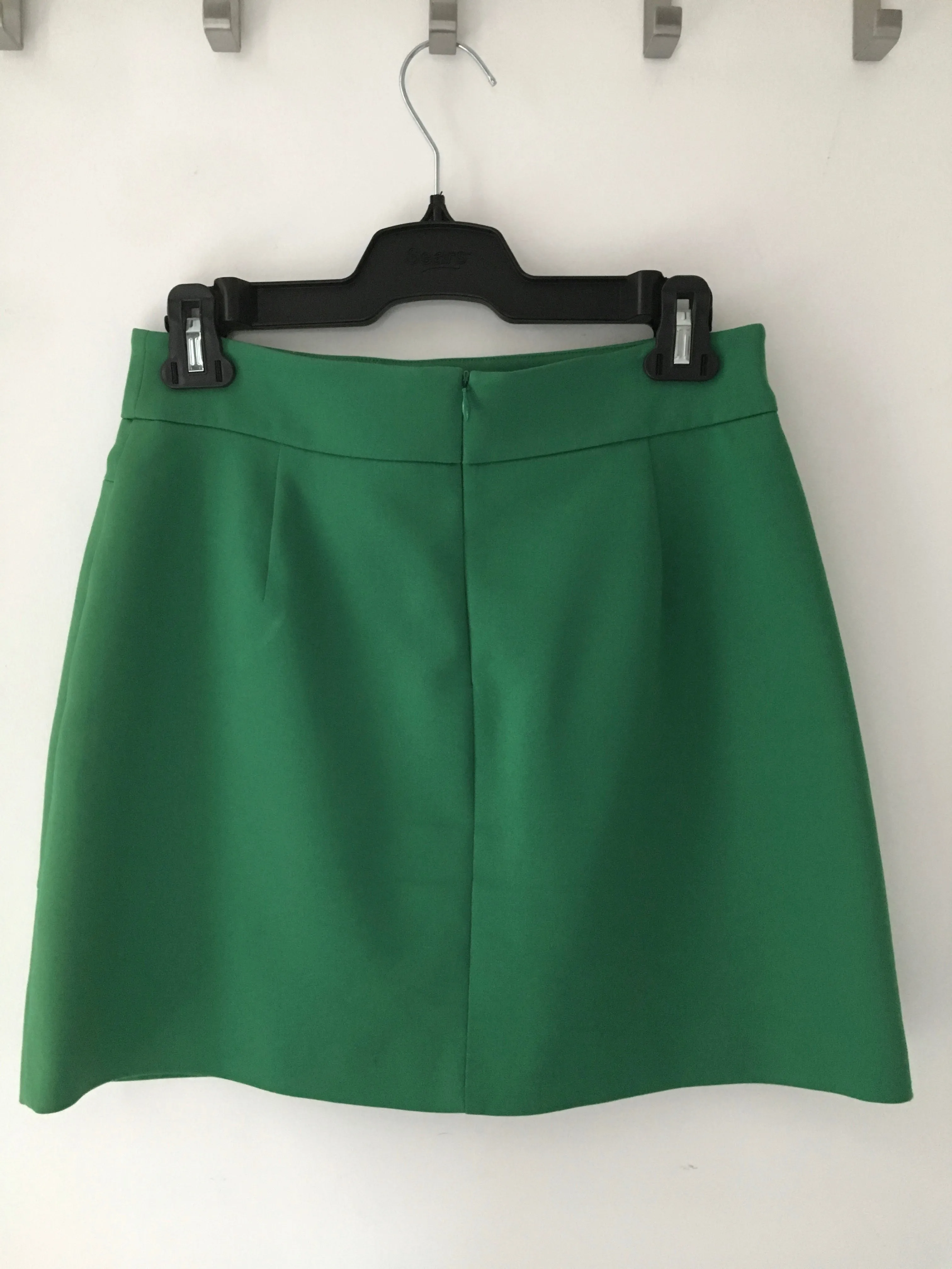 ZARA Women's bright green a-line mini skirt, S